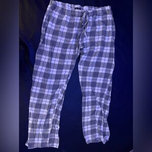 Just Love Green and White Plaid Flannel Womens Pajama Pants
